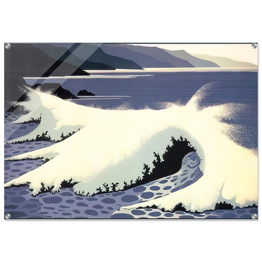 The White Wave - Eyvind Earle Acrylic Print - 70x100 cm / 28x40″ inches