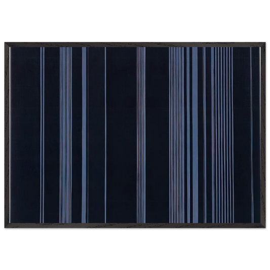 Night Patrol - 1975 - Gene Davis 70x100 cm / 28x40 inches Framed Art Print – Black Wooden Frame
