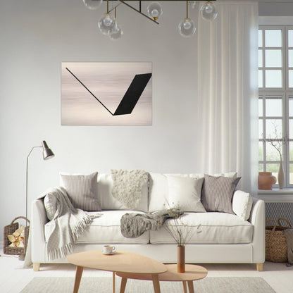 Big Space - Black Line - 1990 - Leon Polk Smith Brushed Aluminum Print - 70x100 cm / 28x40 inches | Leon Polk Smith Aluminum Print | Leon Polk Smith Prints