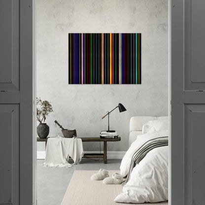 Black Grey Beat - 1964 - Gene Davis Brushed Aluminum Print - 70x100 cm / 28x40 inches | Gene Davis Aluminum Print | Gene Davis Prints