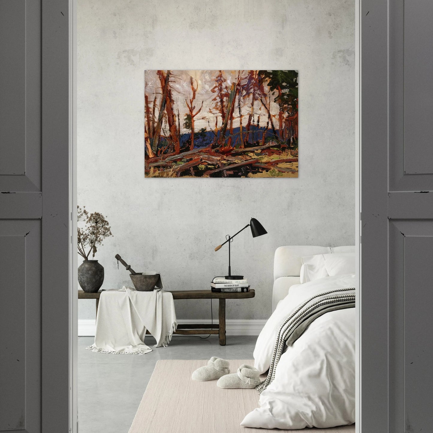 BURNT COUNTRY EVENING SKETCH FOR BURNT LAND 1914 - Tom Thomson Brushed Aluminum Print - 70x100 cm / 28x40 inches | Tom Thomson Aluminum Print | Tom Thomson Prints