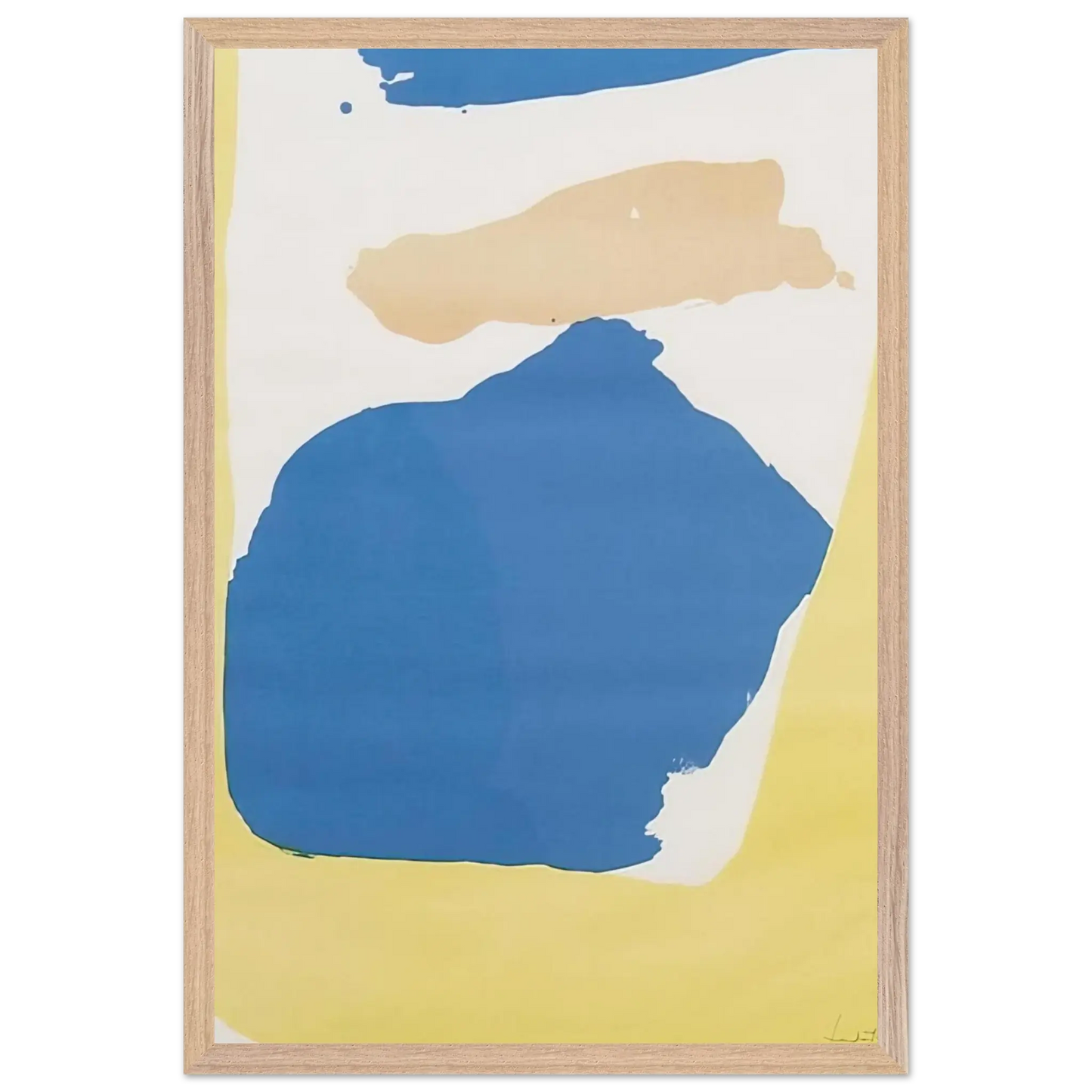 Helen Frankenthaler - Frankenthaler Preview - 1965 Wall art - A2 (42 x 59.4  cm) - Premium Wooden Framed Poster With Fine Art Paper - Wood frame