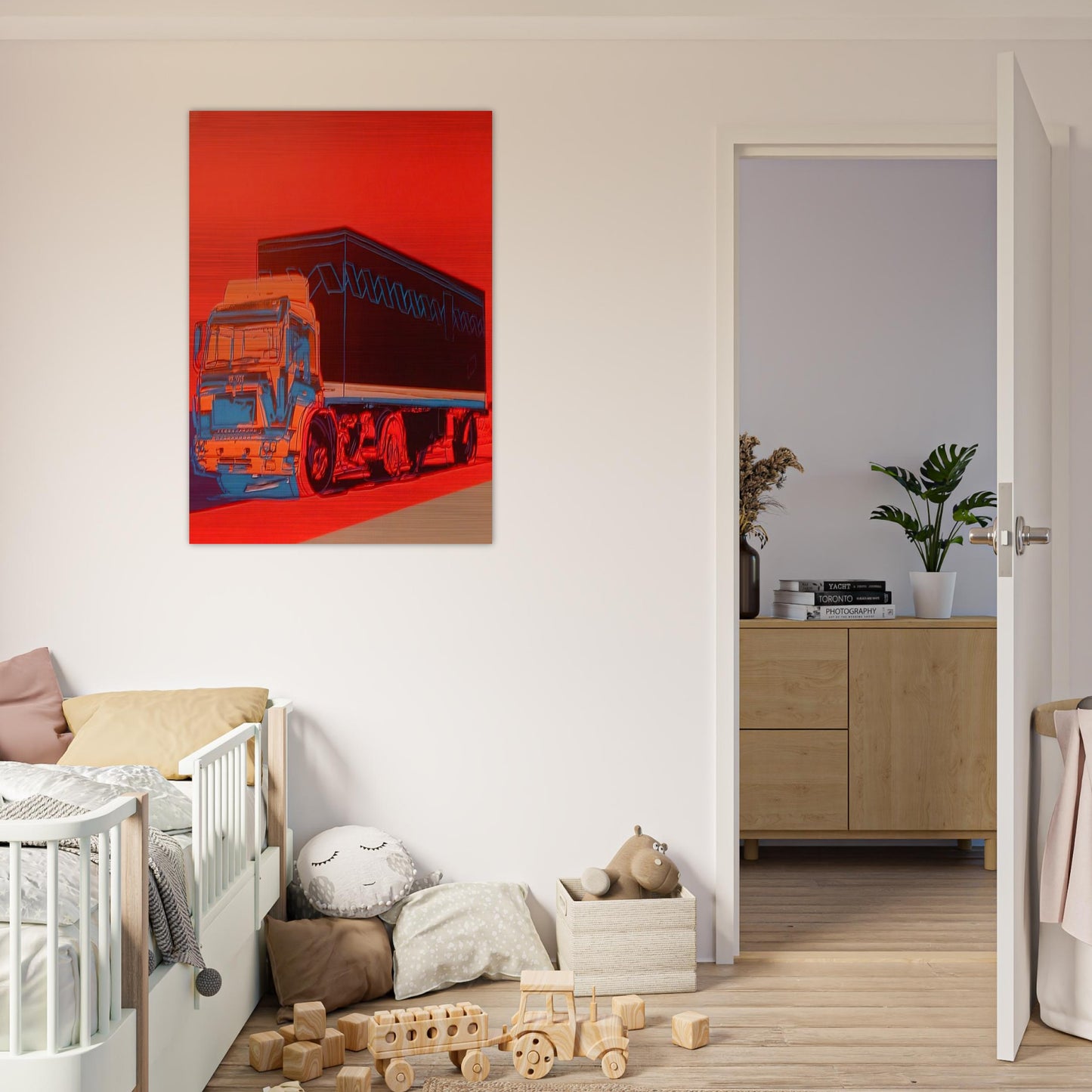 Truck Announcement - Andy Warhol Brushed Aluminum Print - 70x100 cm / 28x40 inches | Andy Warhol Aluminum Print | Andy Warhol Prints