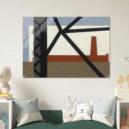 From the Bridge - 1942 - Ralston Crawford Acrylic Print - 70x100 cm / 28x40″ inches