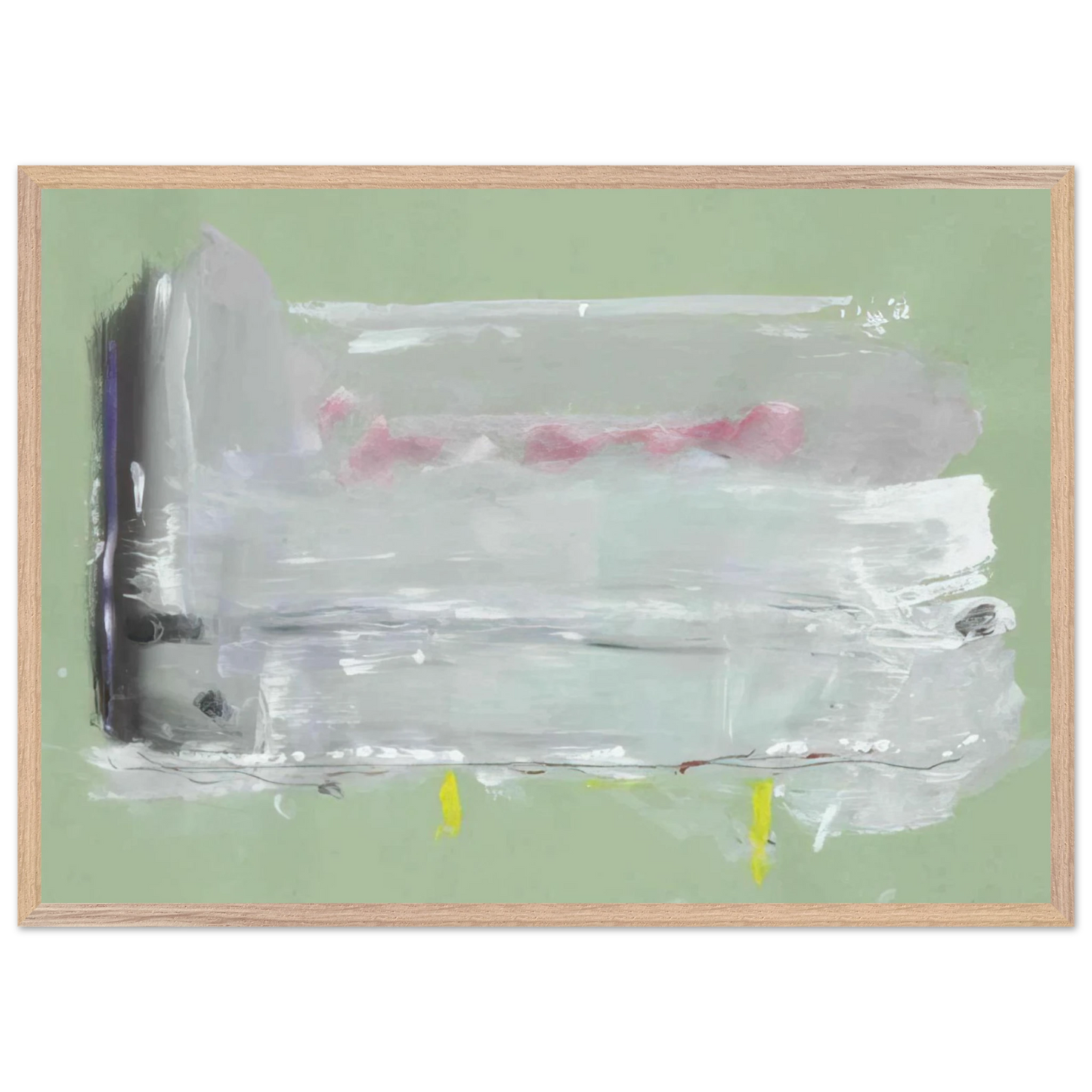 Helen Frankenthaler - Untitled - 1984 Wall art - 15x20 cm / 6x8 inches - Premium Wooden Framed Poster With Fine Art Paper-canvas - White frame