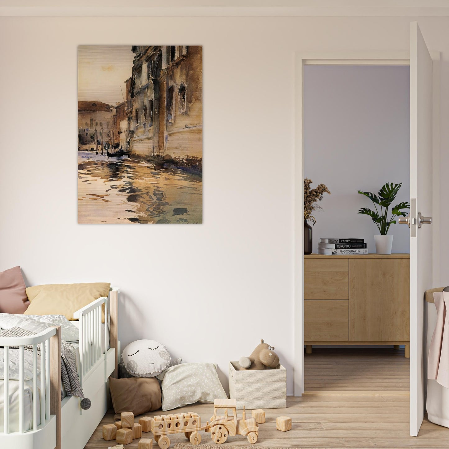 Venetian Canal, Palazzo Corner - John Singer Sargent Brushed Aluminum Print - 70x100 cm / 28x40 inches | John Singer Sargent Aluminum Print | John Singer Sargent Prints