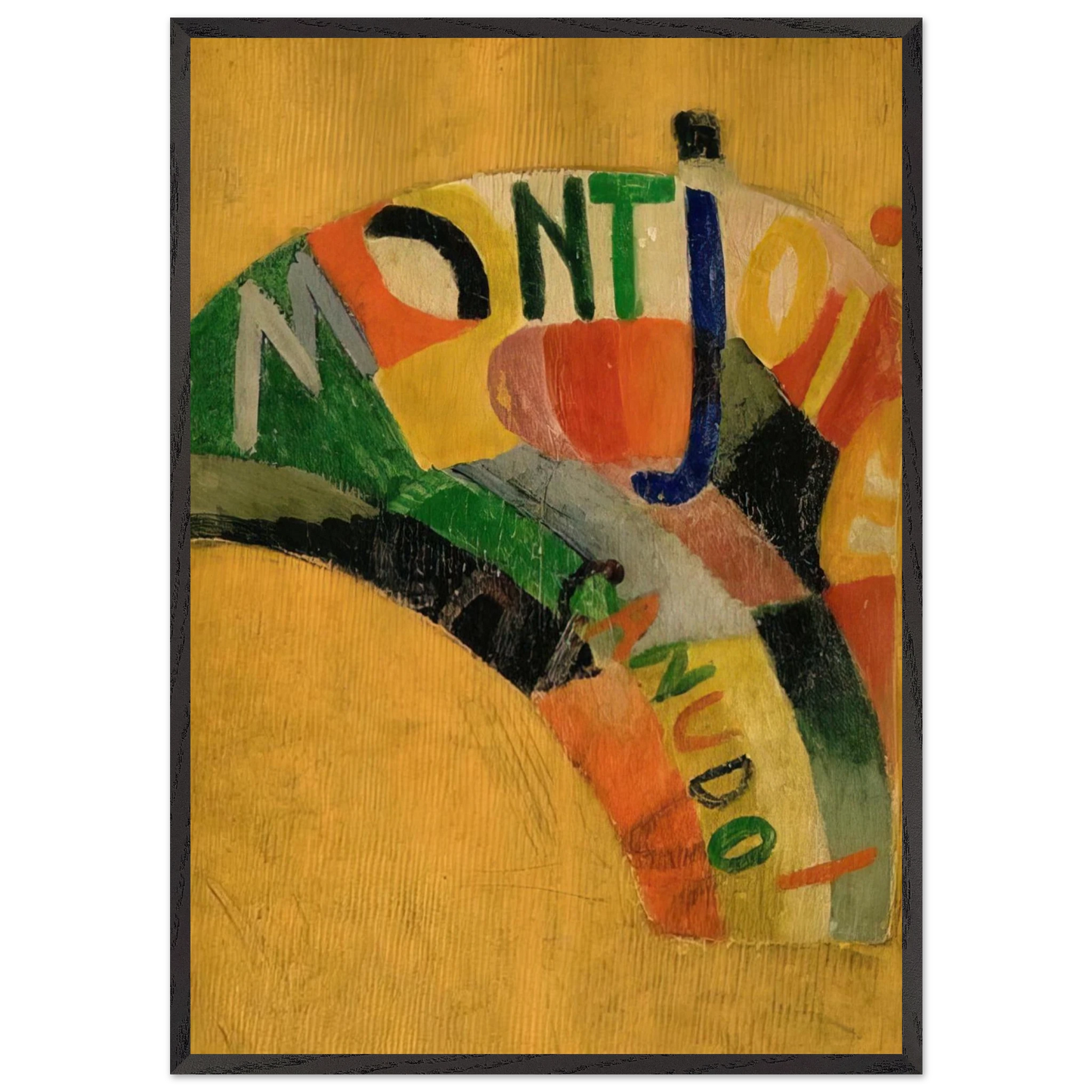 MONTJOIE - Sonia Delaunay 70x100 cm / 28x40 inches Framed Art Print – Black Wooden Frame