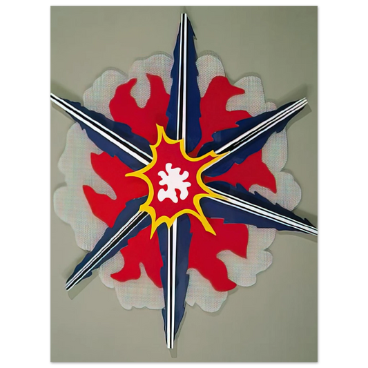Roy Lichtenstein - WALL EXPLOSION II 1965  75x100 cm / 30x40inches Fine Art Poster