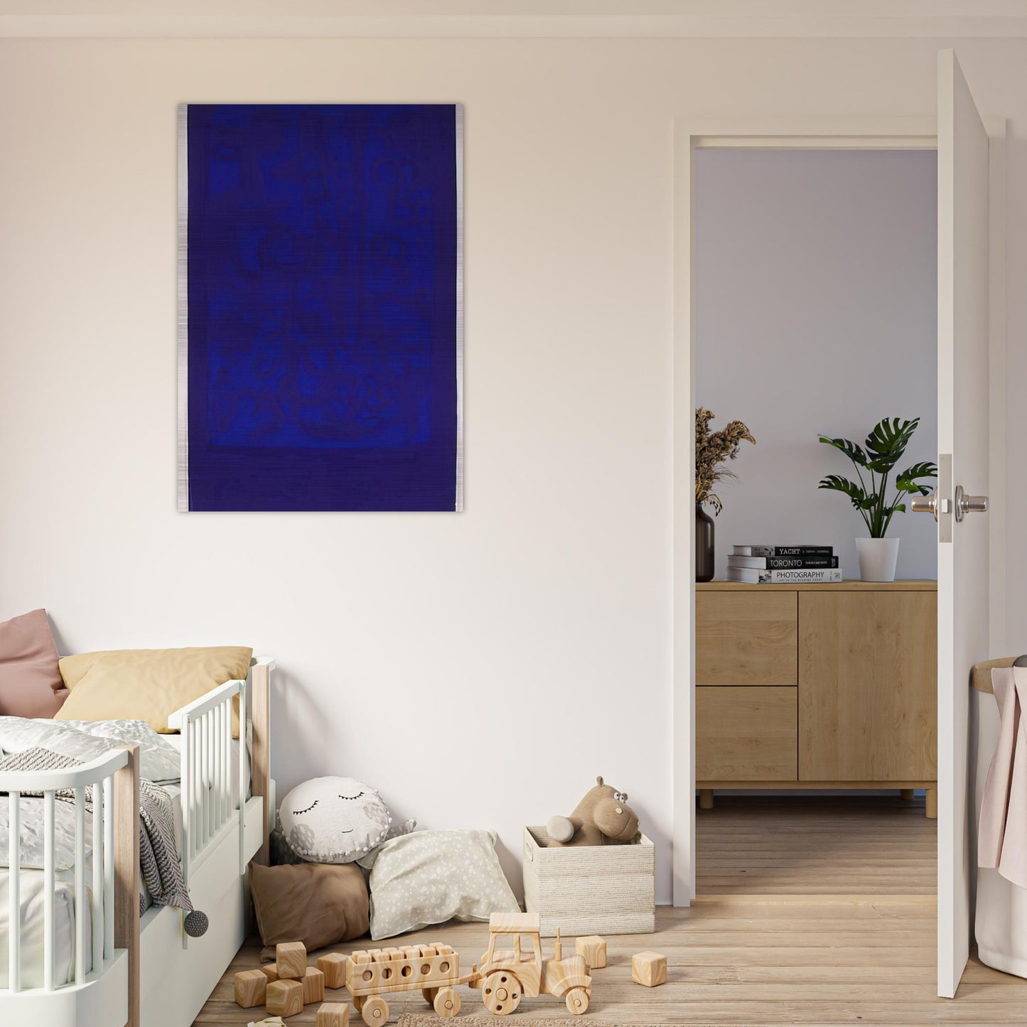 Blue Viola - 1962 - Carla Accardi Brushed Aluminum Print - 70x100 cm / 28x40 inches | Carla Accardi Aluminum Print | Carla Accardi Prints