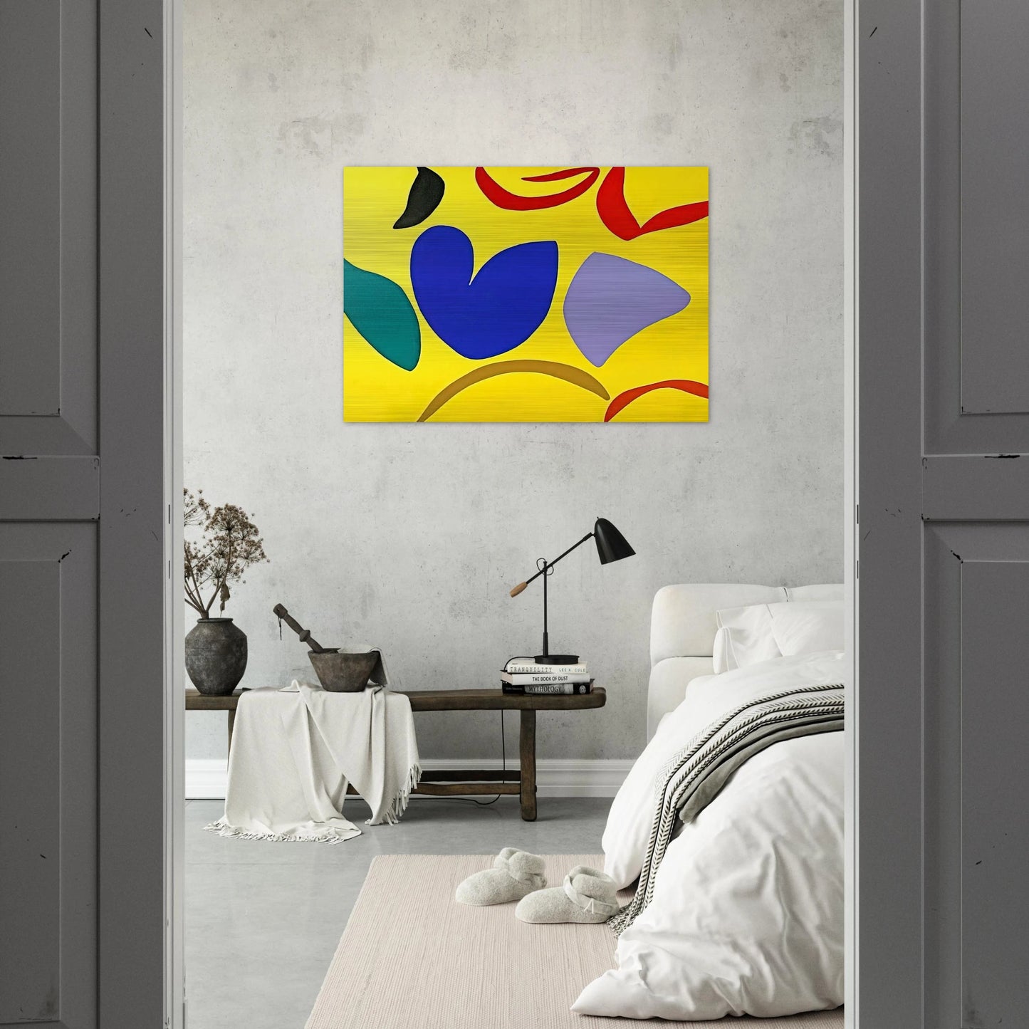 M-yellow - 1965 - Ray Parker Brushed Aluminum Print - 70x100 cm / 28x40 inches | Ray Parker Aluminum Print | Ray Parker Prints