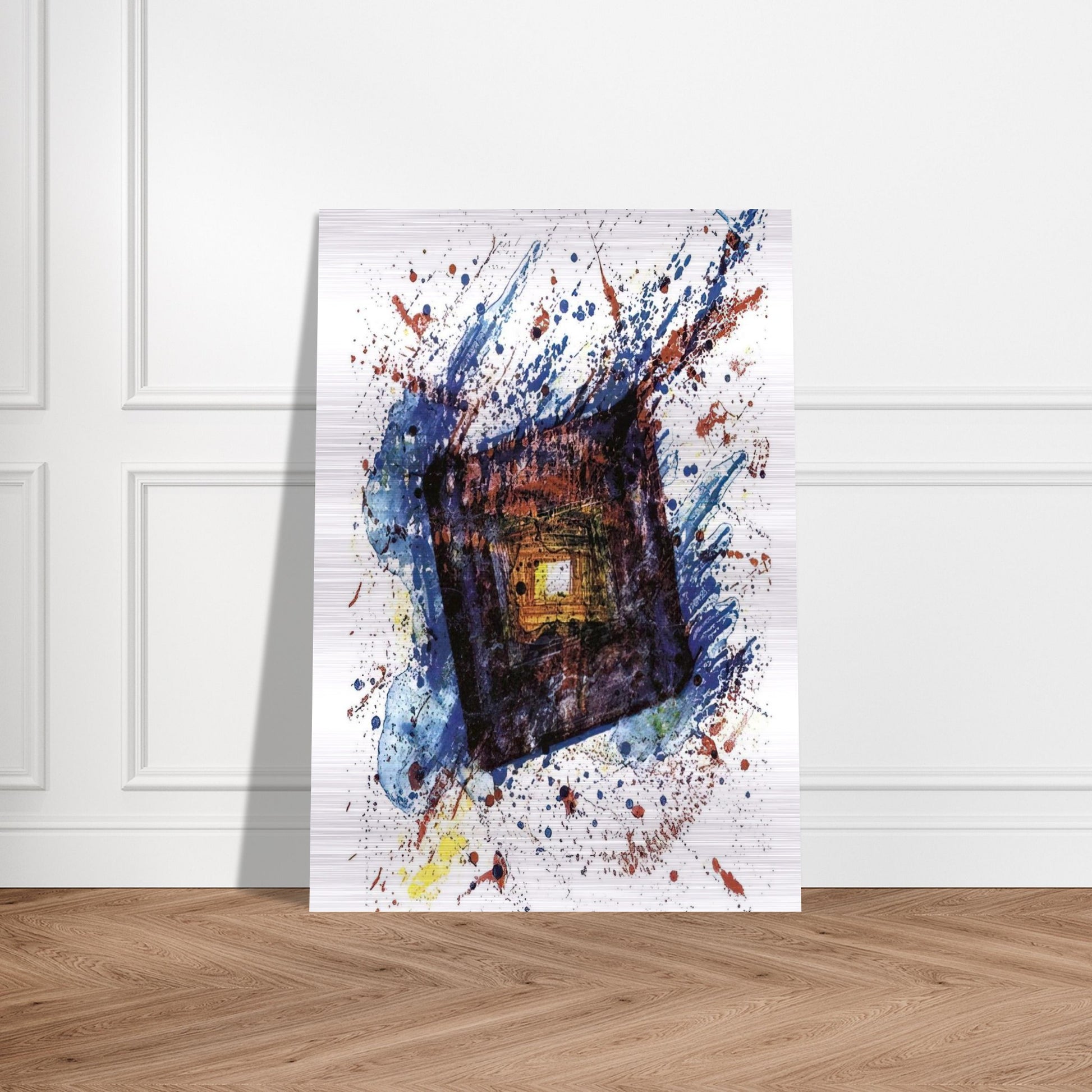 Falling Star  L. L249  - Sam Francis Brushed Aluminum Print - 70x100 cm / 28x40 inches | Sam Francis Aluminum Print | Sam Francis Prints