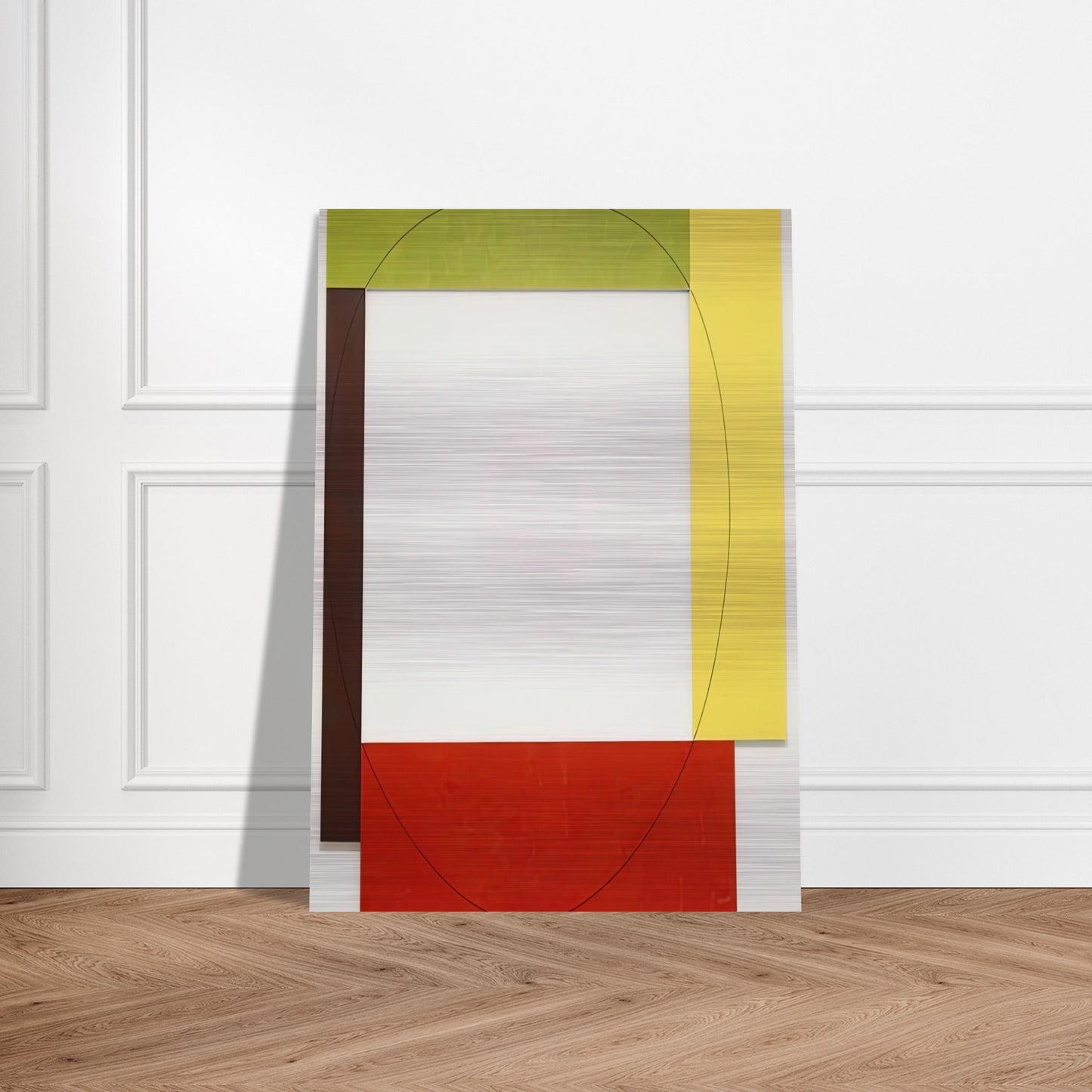 FOUR COLOR FRAME PAINTING 5 PARASOL UNIT 1984 - Robert Mangold Brushed Aluminum Print - 70x100 cm / 28x40 inches | Robert Mangold Aluminum Print | Robert Mangold Prints