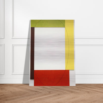 FOUR COLOR FRAME PAINTING 5 PARASOL UNIT 1984 - Robert Mangold Brushed Aluminum Print - 70x100 cm / 28x40 inches | Robert Mangold Aluminum Print | Robert Mangold Prints