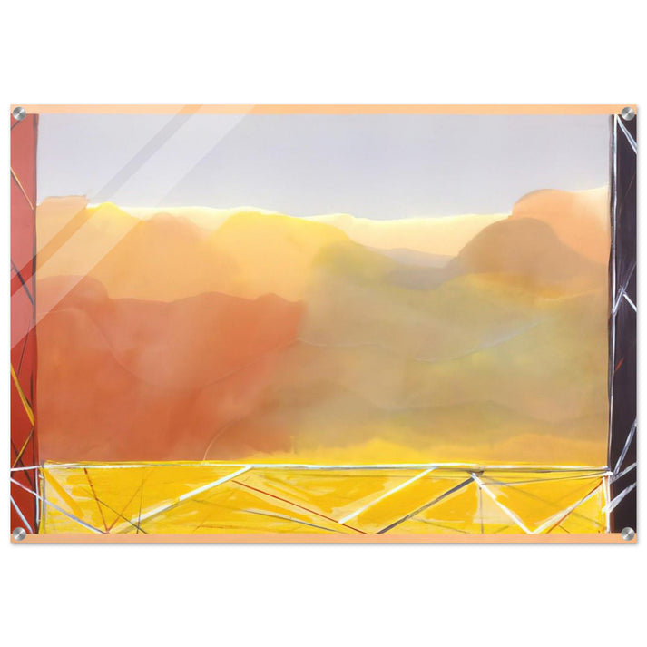 The Yellow Bridge - 1988 - Ronnie Landfield Acrylic Print - 70x100 cm / 28x40″ inches