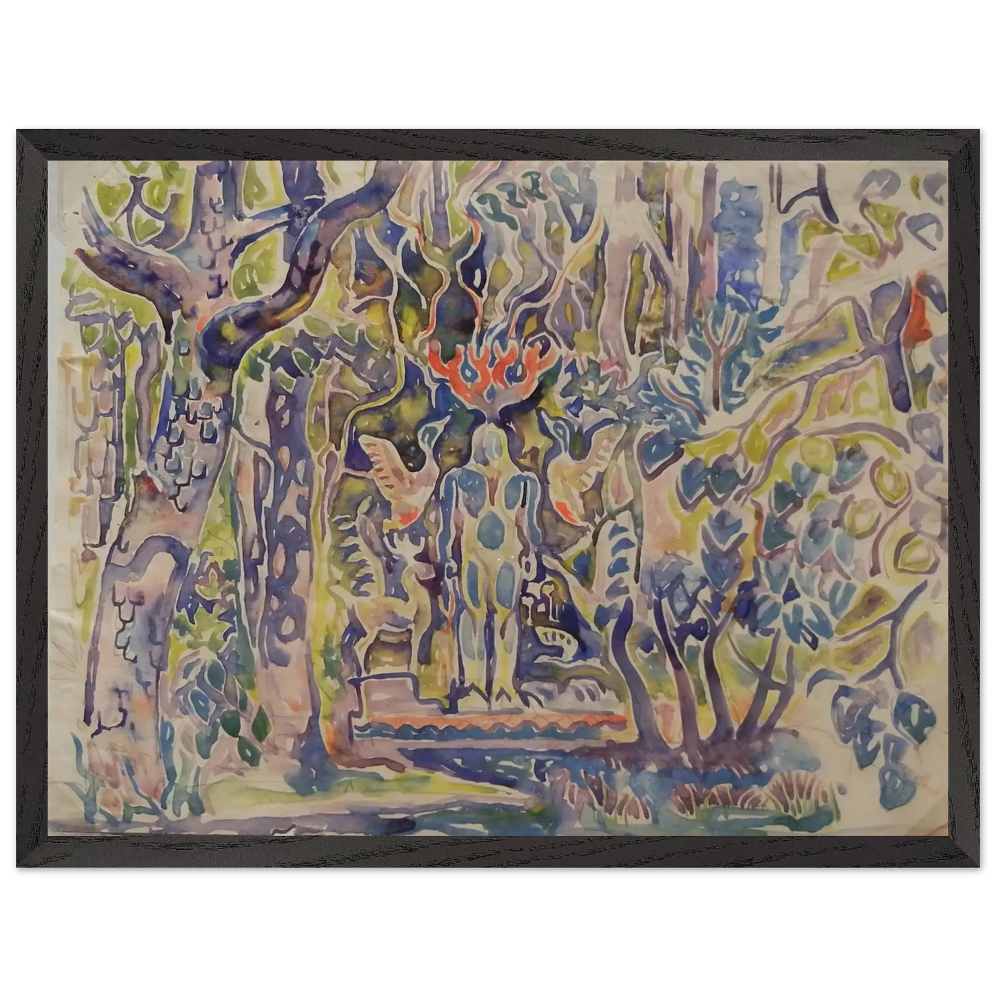 Walter Inglis Anderson - Walter Anderson Wall art - 50x70 cm / 20x28 Inches - Premium Wooden Framed Poster With Fine Art Paper - Black frame