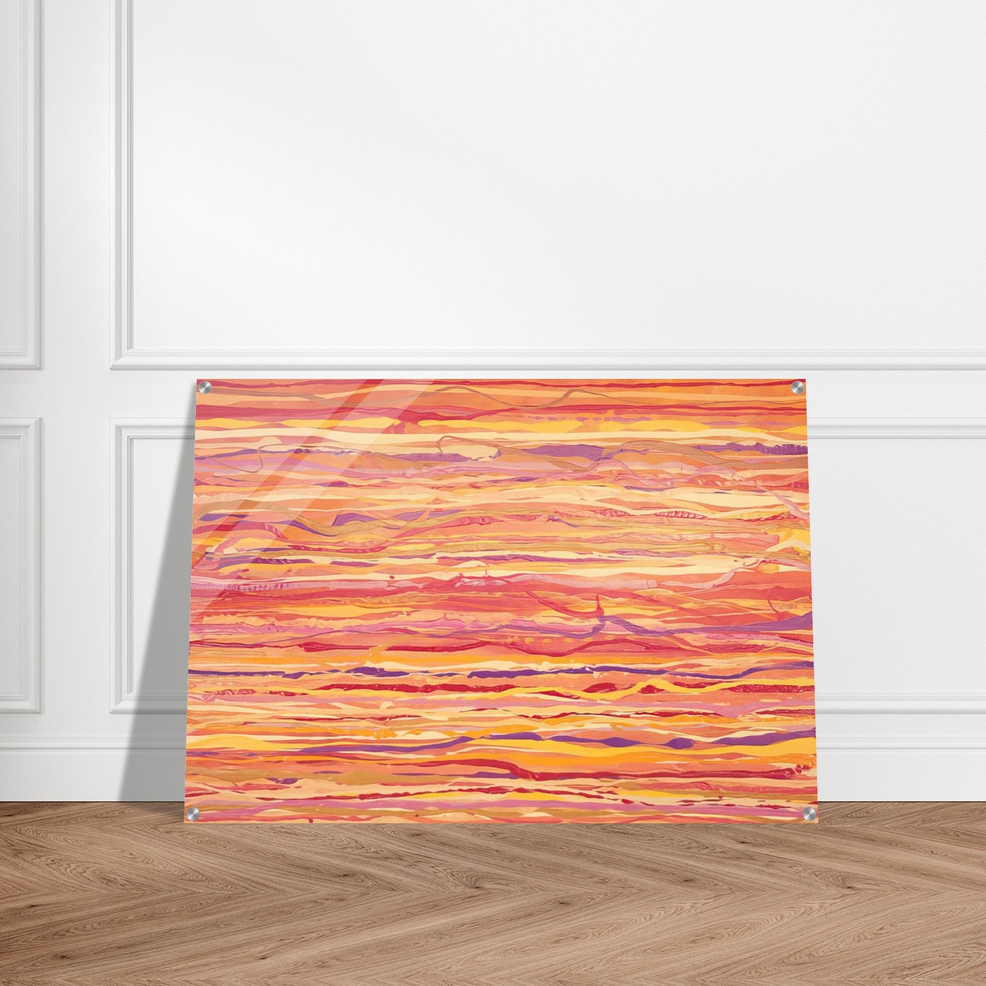 All Over Pour Painting - 1969 - Ronnie Landfield Acrylic Print - 70x100 cm / 28x40″ inches | Ronnie Landfield Wall Art | Ronnie Landfield Prints