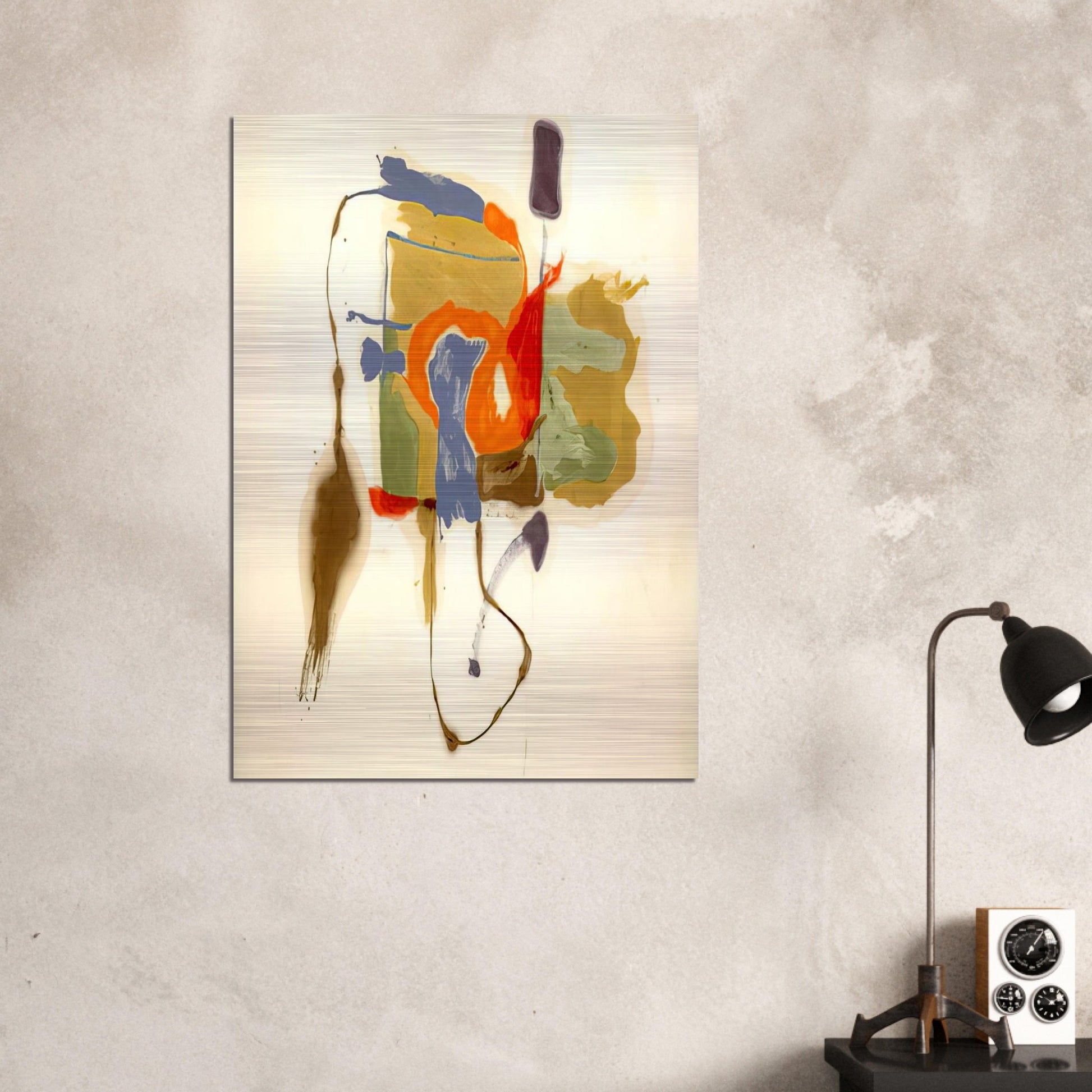 Blue Form in a Scene - 1961 - Helen Frankenthaler Brushed Aluminum Print - 70x100 cm / 28x40 inches | Helen Frankenthaler Aluminum Print | Helen Frankenthaler Prints