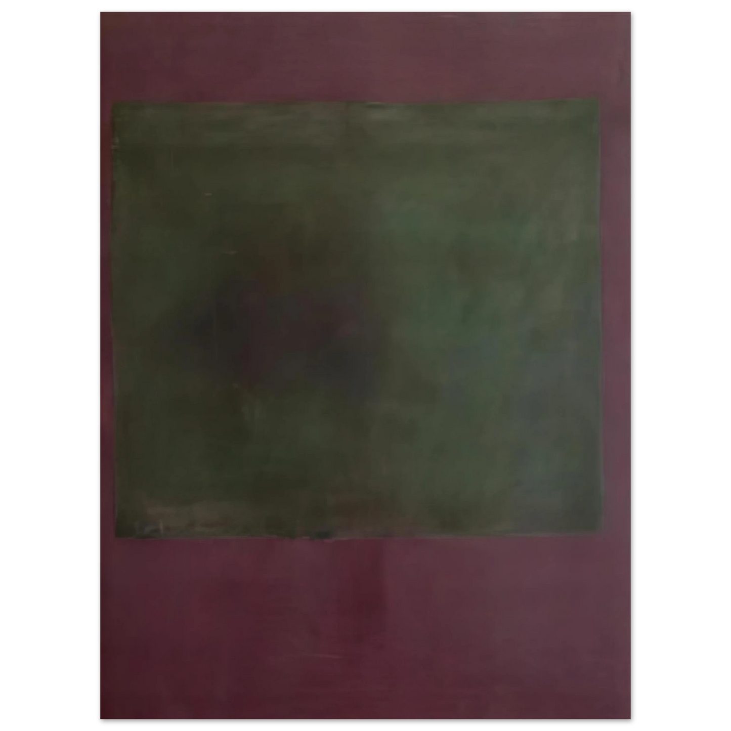 Mark Rothko - Untitled Green on Maroon - 1961 Wall Art - 21x29.7 cm / 8x12" - Fine Art Poster - -