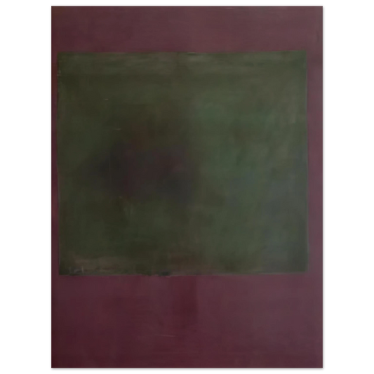 Mark Rothko - Untitled Green on Maroon - 1961 Wall Art - 21x29.7 cm / 8x12" - Fine Art Poster - -