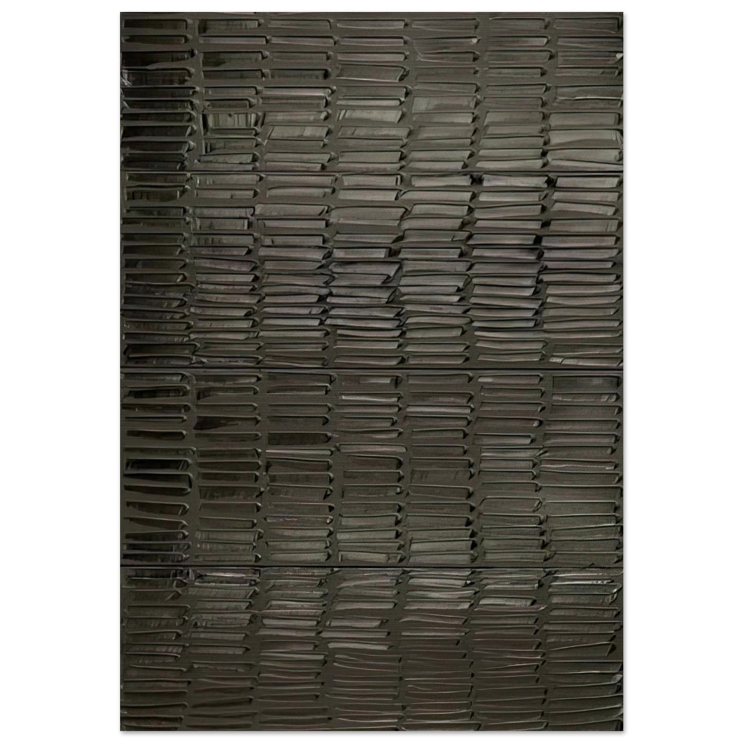 Peinture 324 x 181 cm, 19 février 2009 Polyptyque - 2009 - Pierre Soulages Brushed Aluminum Print - 70x100 cm / 28x40 inches | Pierre Soulages Aluminum Print | Pierre Soulages Prints