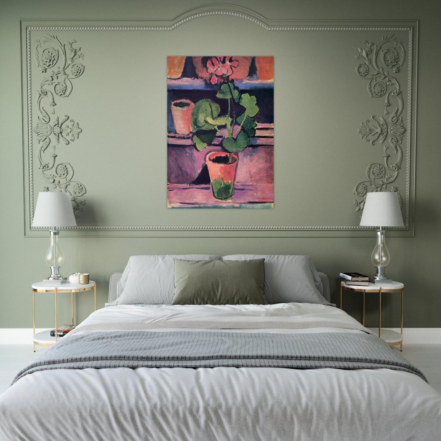 POT OF GERANIUMS 1912 - Henri Matisse Brushed Aluminum Print - 70x100 cm / 28x40 inches | Henri Matisse Aluminum Print | Henri Matisse Prints