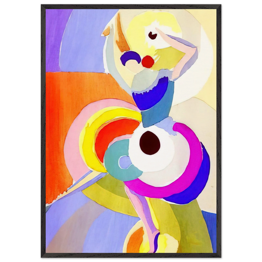 FLAMENCO DANCER - Sonia Delaunay 70x100 cm / 28x40 inches Framed Art Print – Black Wooden Frame