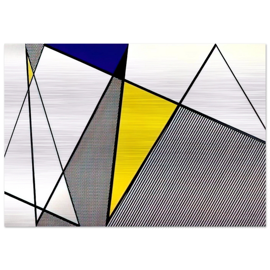 PERFECT PAINTING 1 1985 - Roy Lichtenstein Brushed Aluminum Print - 70x100 cm / 28x40 inches | Roy Lichtenstein Aluminum Print | Roy Lichtenstein Prints