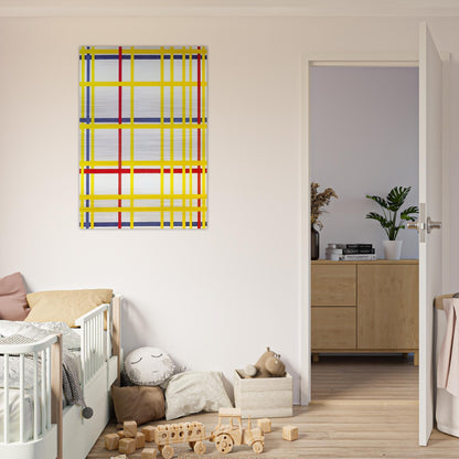 New York City I - Piet Mondrian Brushed Aluminum Print - 70x100 cm / 28x40 inches | Piet Mondrian Aluminum Print | Piet Mondrian Prints
