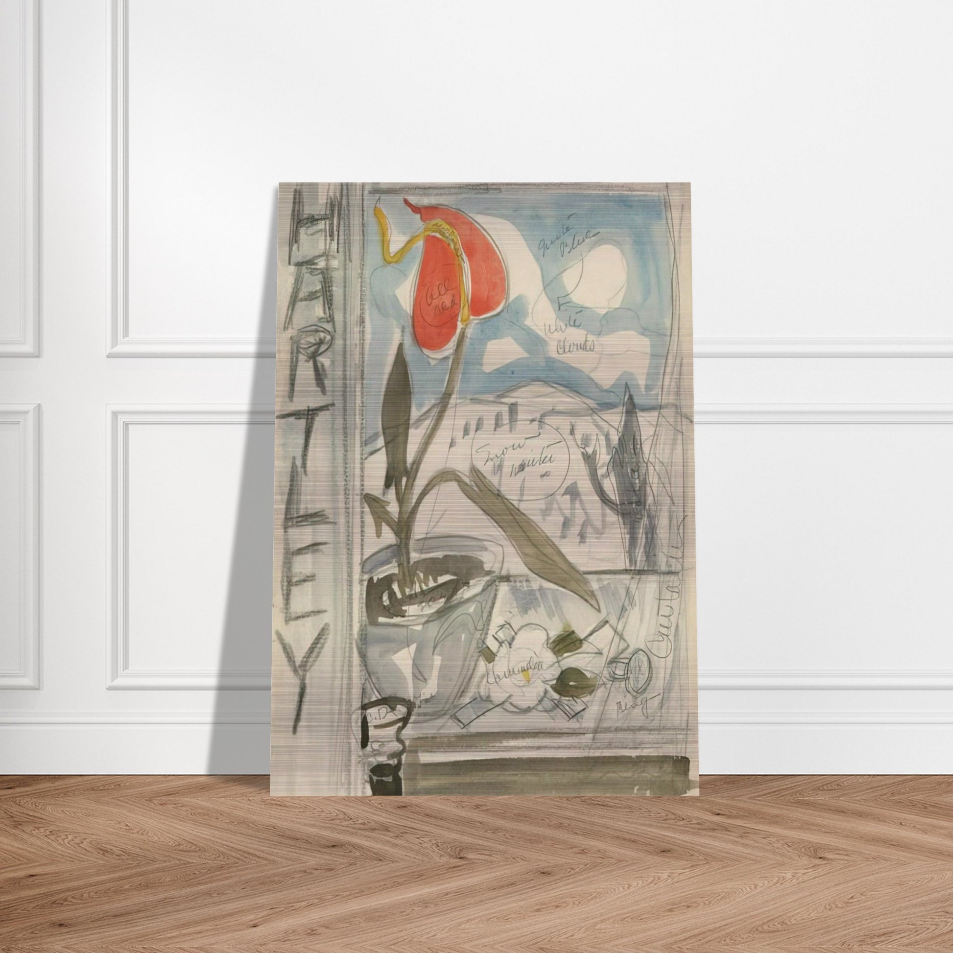 Study for Poster Portrait Marsden Hartley - 1924 - Charles Demuth Brushed Aluminum Print - 70x100 cm / 28x40 inches | Charles Demuth Aluminum Print | Charles Demuth Prints