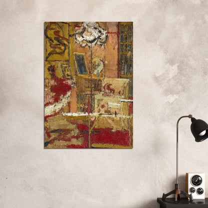 THE SITTING ROOM - Frank Auerbach Brushed Aluminum Print - 70x100 cm / 28x40 inches | Frank Auerbach Aluminum Print | Frank Auerbach Prints