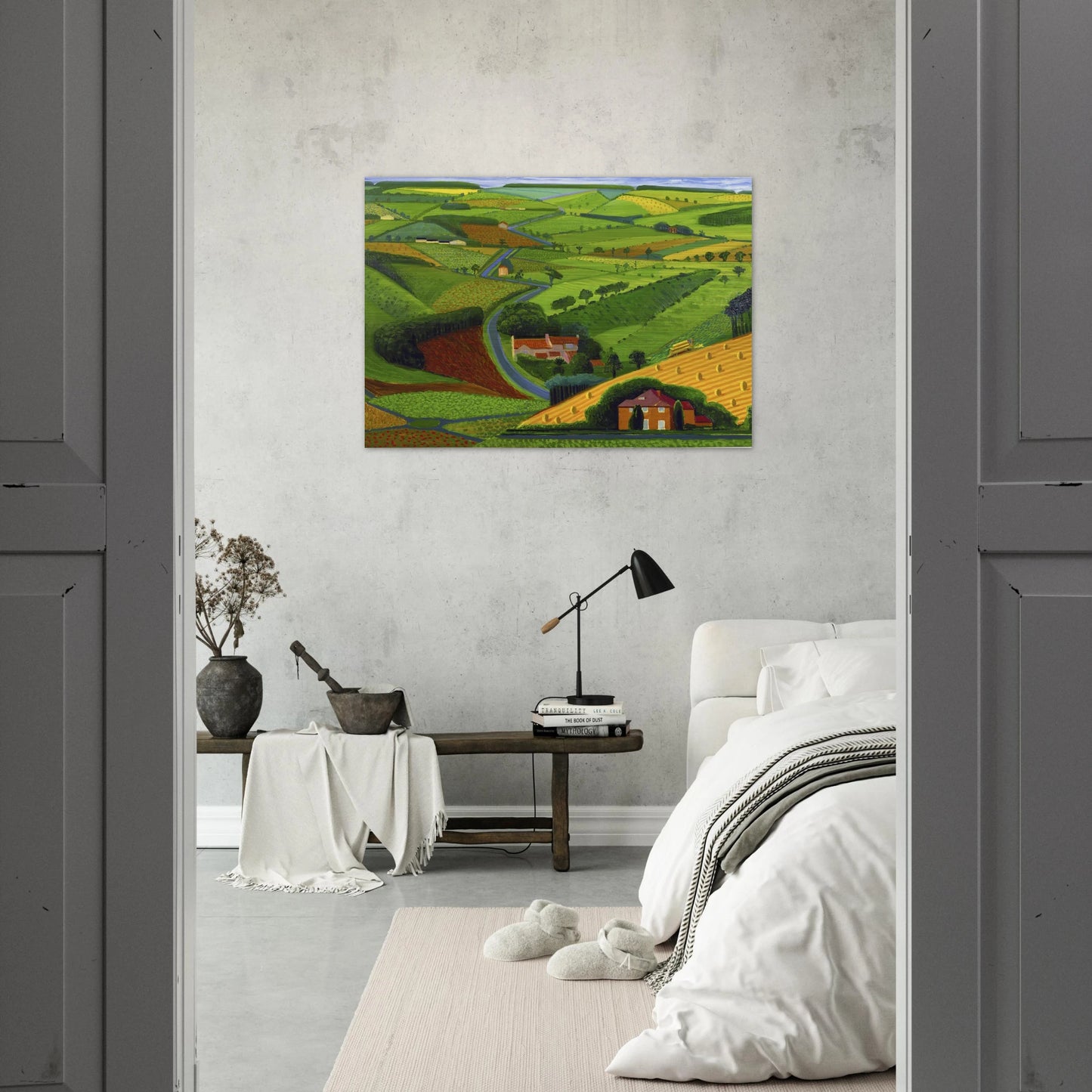 David Hockney - David Hockney Brushed Aluminum Print - 70x100 cm / 28x40 inches | David Hockney Aluminum Print | David Hockney Prints