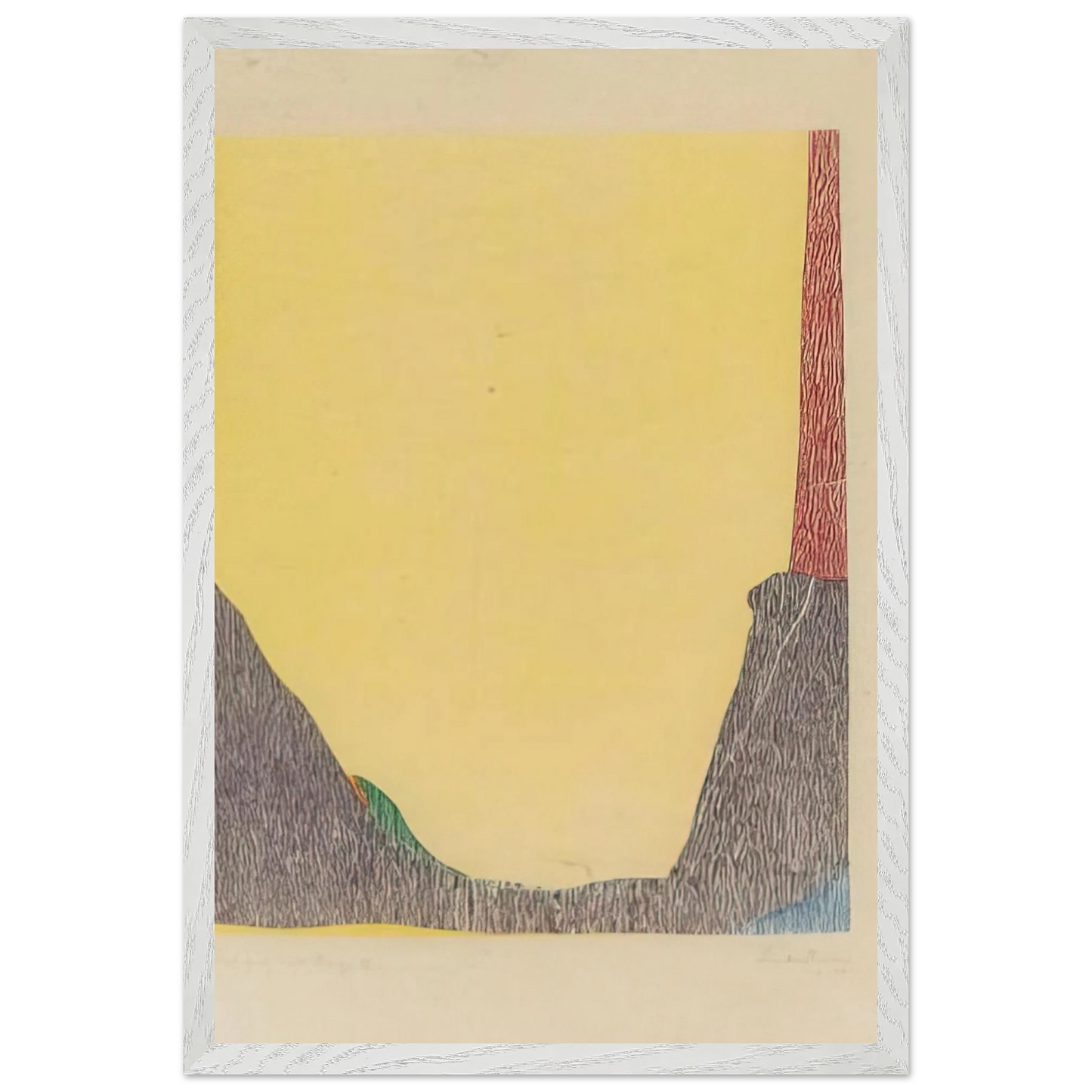 Helen Frankenthaler - East and Beyond - 1973 Wall art - 27x35 cm / 11x14 inches - Premium Wooden Framed Poster With Fine Art Paper-canvas - Wood frame