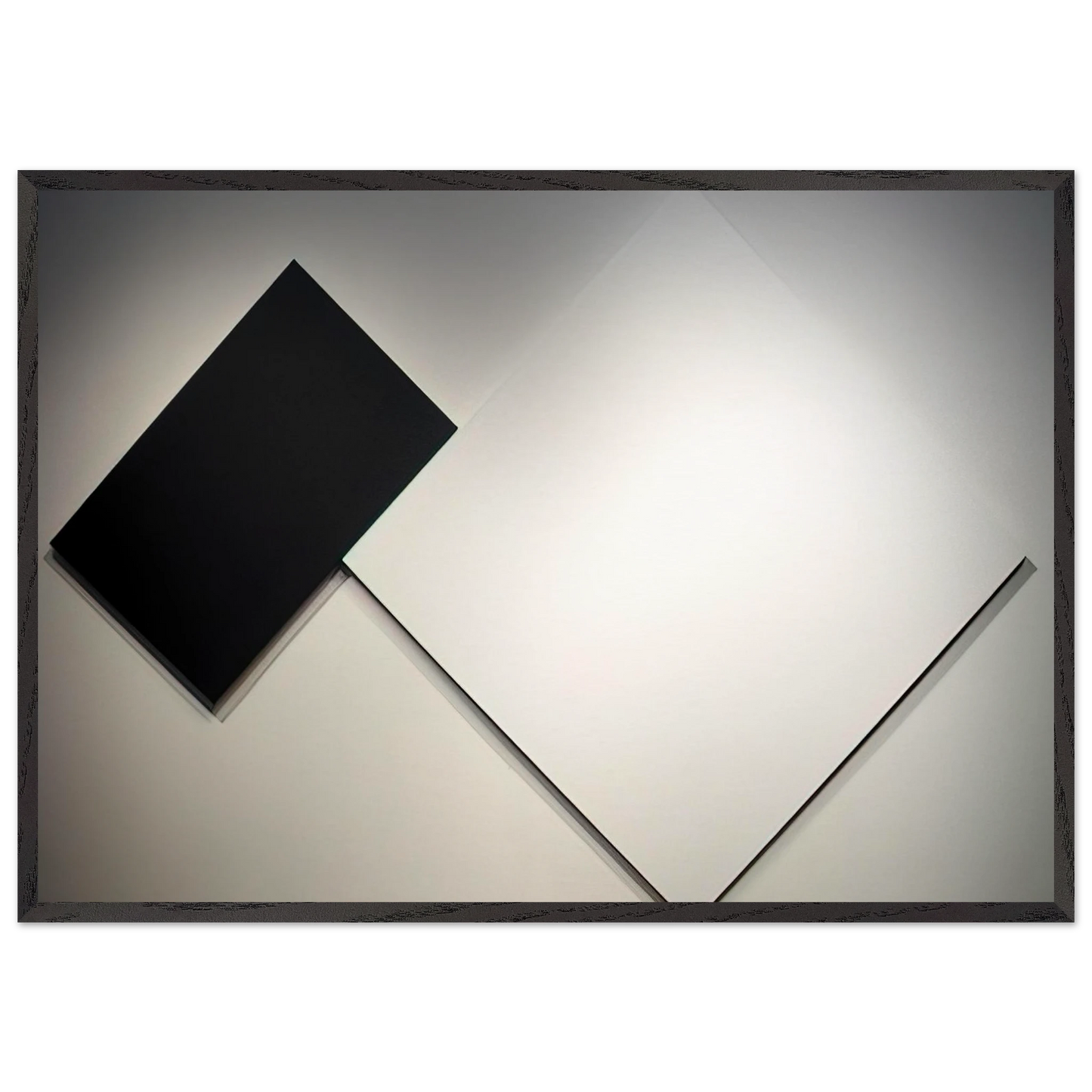 White Black - Ellsworth Kelly 70x100 cm / 28x40 inches Framed Art Print – Black Wooden Frame