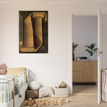 DORIC COLUMNS - MC Escher Brushed Aluminum Print - 70x100 cm / 28x40 inches | MC Escher Aluminum Print | MC Escher Prints