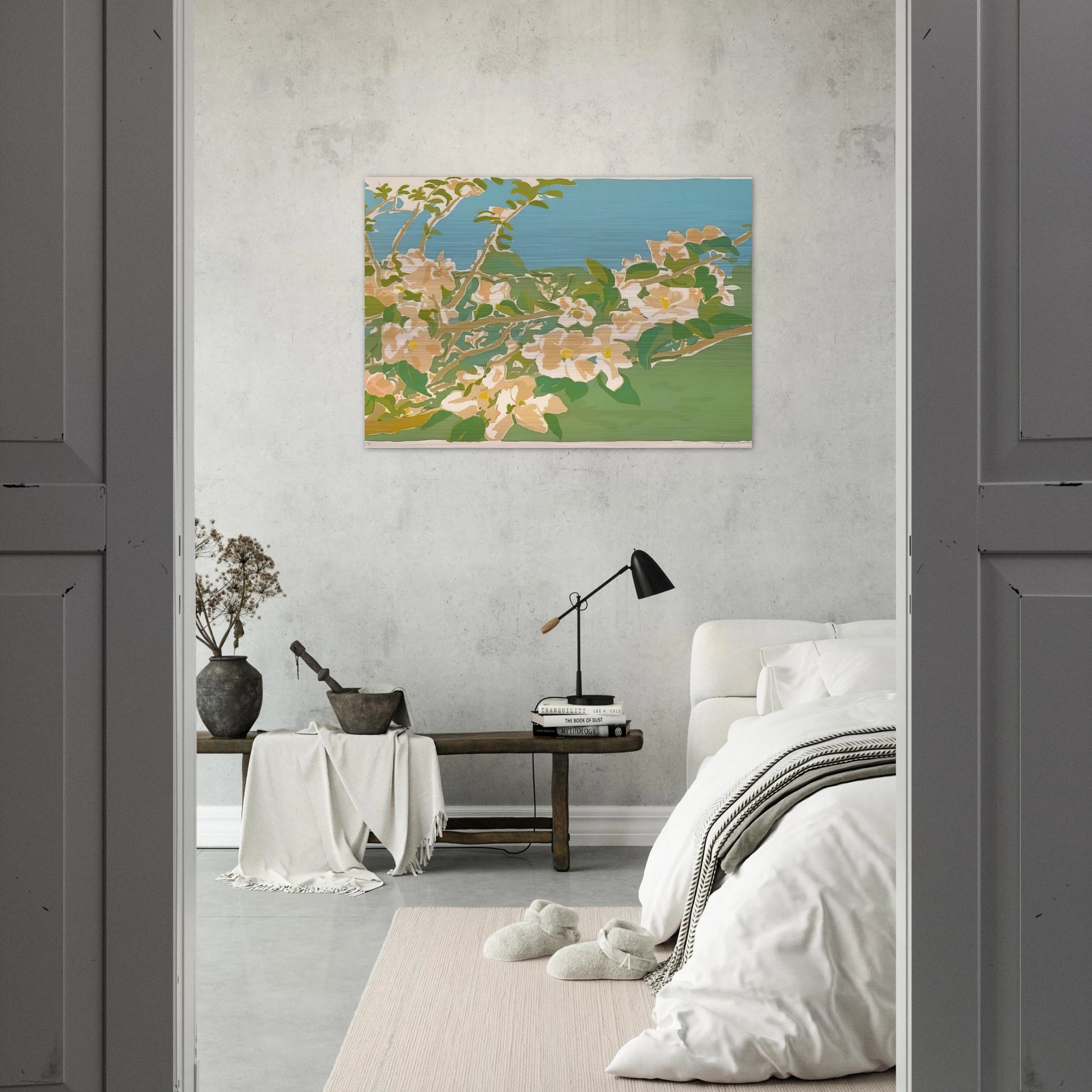 APPLE BLOSSOMS II 1974 - Fairfield Porter Brushed Aluminum Print - 70x100 cm / 28x40 inches | Fairfield Porter Aluminum Print | Fairfield Porter Prints