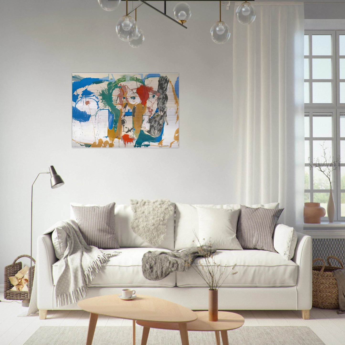 Madridscape, 1959- - Helen Frankenthaler Brushed Aluminum Print - 70x100 cm / 28x40 inches | Helen Frankenthaler Aluminum Print | Helen Frankenthaler Prints