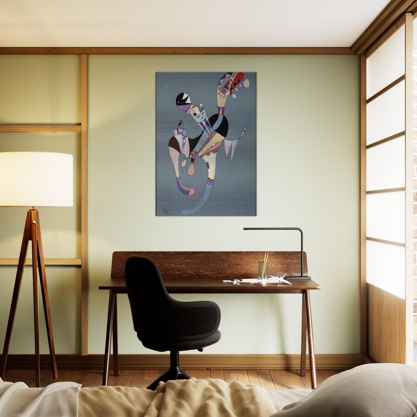 A FLOATING FIGURE 1942 - Wassily Kandinsky Brushed Aluminum Print - 70x100 cm / 28x40 inches | Wassily Kandinsky Aluminum Print | Wassily Kandinsky Prints