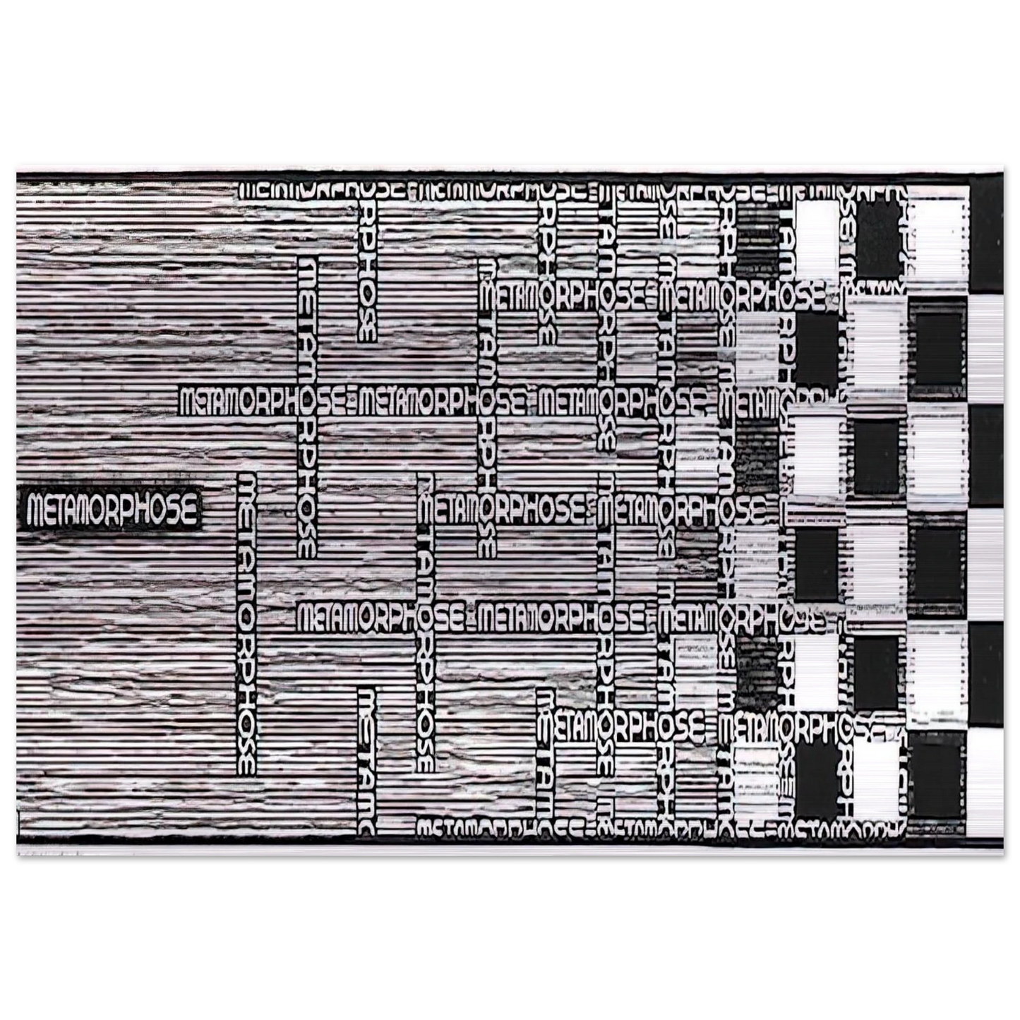 METAMORPHOSIS II EXCERPT 1 - MC Escher Brushed Aluminum Print - 70x100 cm / 28x40 inches | MC Escher Aluminum Print | MC Escher Prints