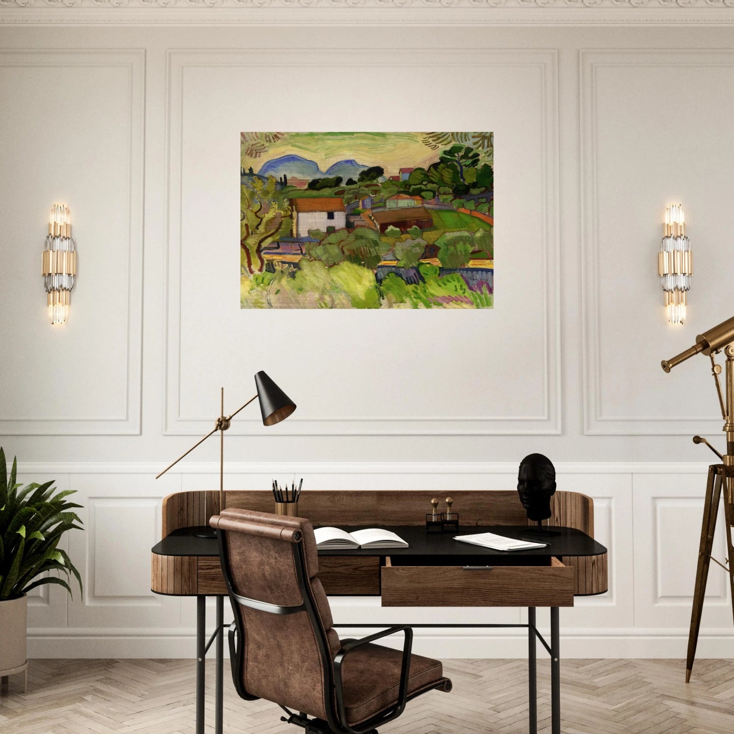 THE RIVER - Raoul Dufy Brushed Aluminum Print - 70x100 cm / 28x40 inches | Raoul Dufy Aluminum Print | Raoul Dufy Prints