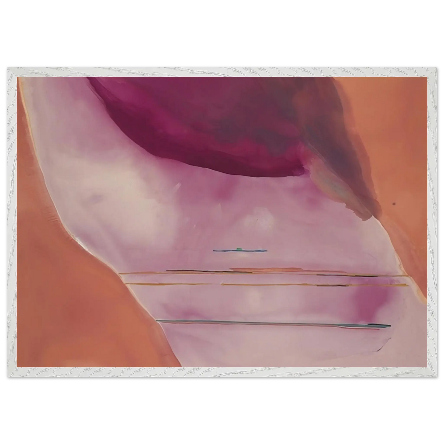 Helen Frankenthaler - Pendulum - 1972 Wall art - 40x60 cm / 16x24 Inches - Premium Wooden Framed Poster With Fine Art Paper - White frame