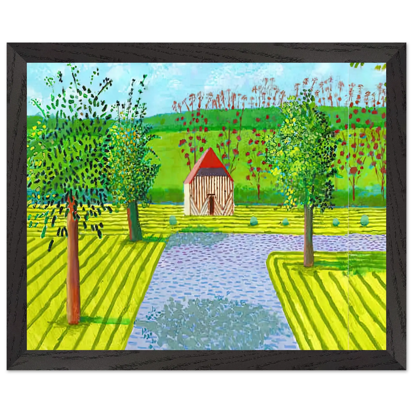 David Hockney - David Hockney Wall art - 60x80 cm / 24x32 Inches - Premium Wooden Framed Poster With Fine Art Paper - Black frame