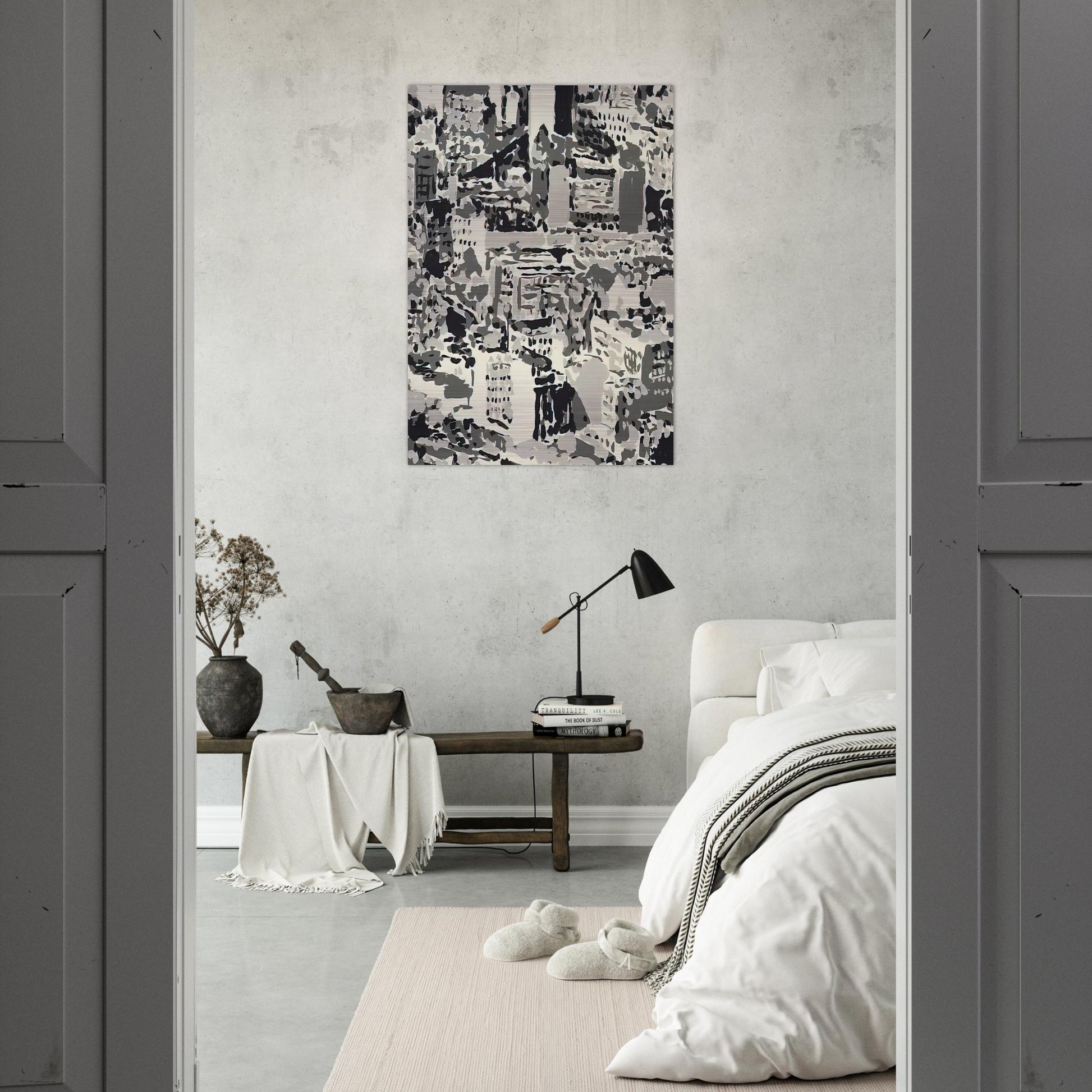 TOWNSCAPE 1969 - Gerhard Richter Brushed Aluminum Print - 70x100 cm / 28x40 inches | Gerhard Richter Aluminum Print | Gerhard Richter Prints