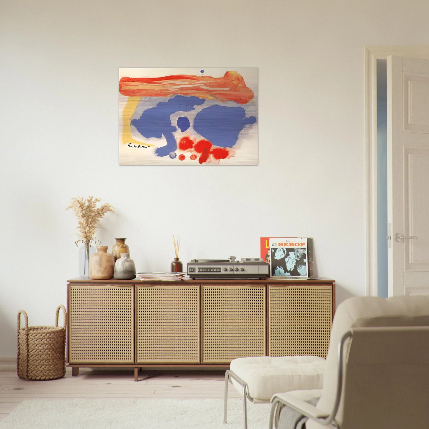 Summerscene, Provincetown - 1961 - Helen Frankenthaler Brushed Aluminum Print - 70x100 cm / 28x40 inches | Helen Frankenthaler Aluminum Print | Helen Frankenthaler Prints