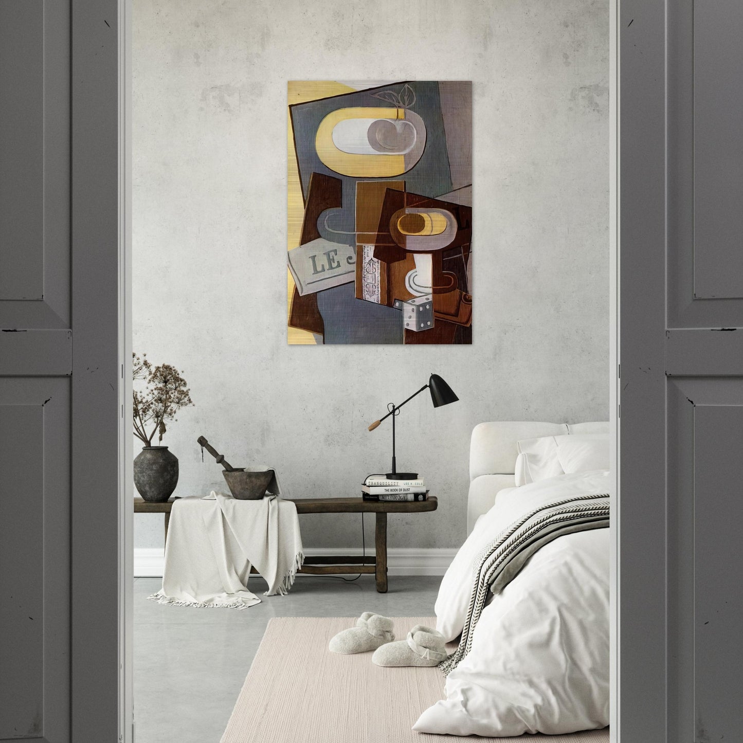 THE DICE 1922 - Juan Gris Brushed Aluminum Print - 70x100 cm / 28x40 inches | Juan Gris Aluminum Print | Juan Gris Prints