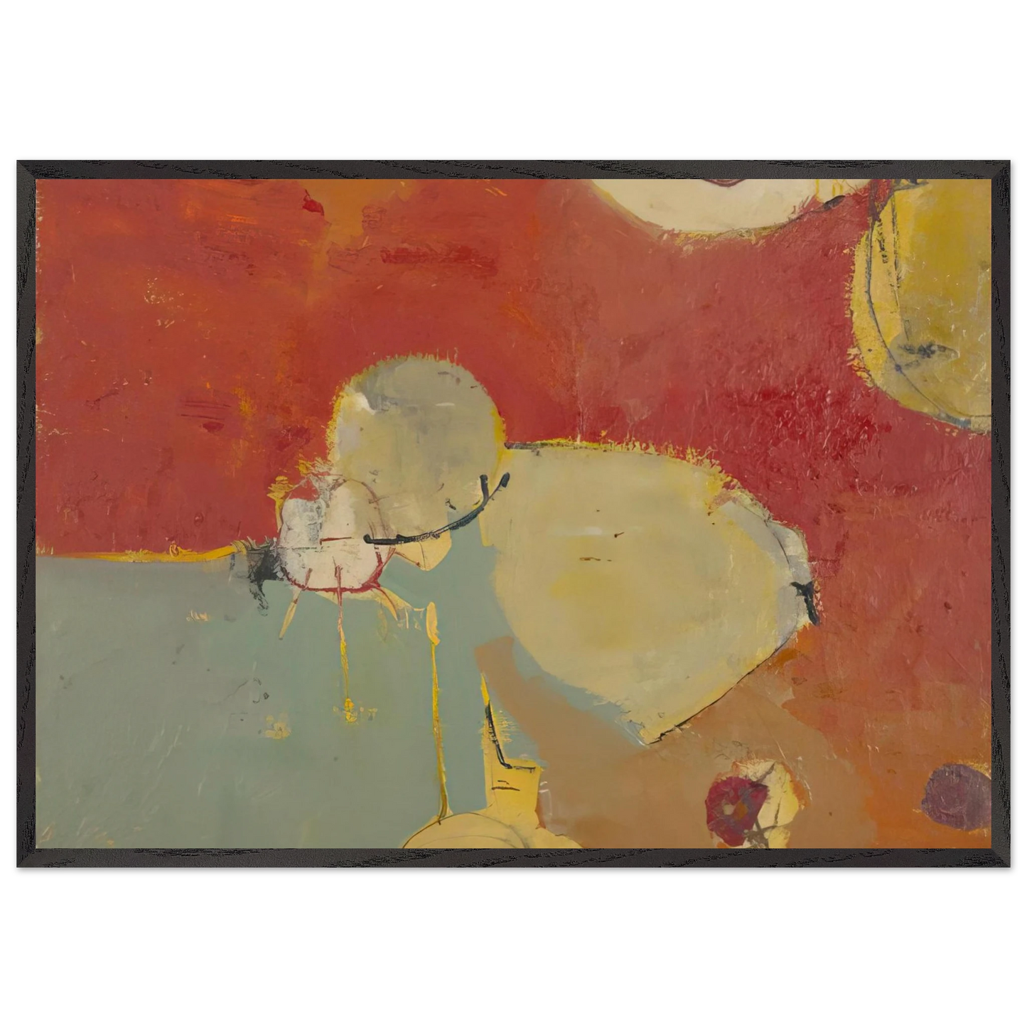 Untitled 2 Sausalito - Richard Diebenkorn 70x100 cm / 28x40 inches Framed Art Print – Black Wooden Frame