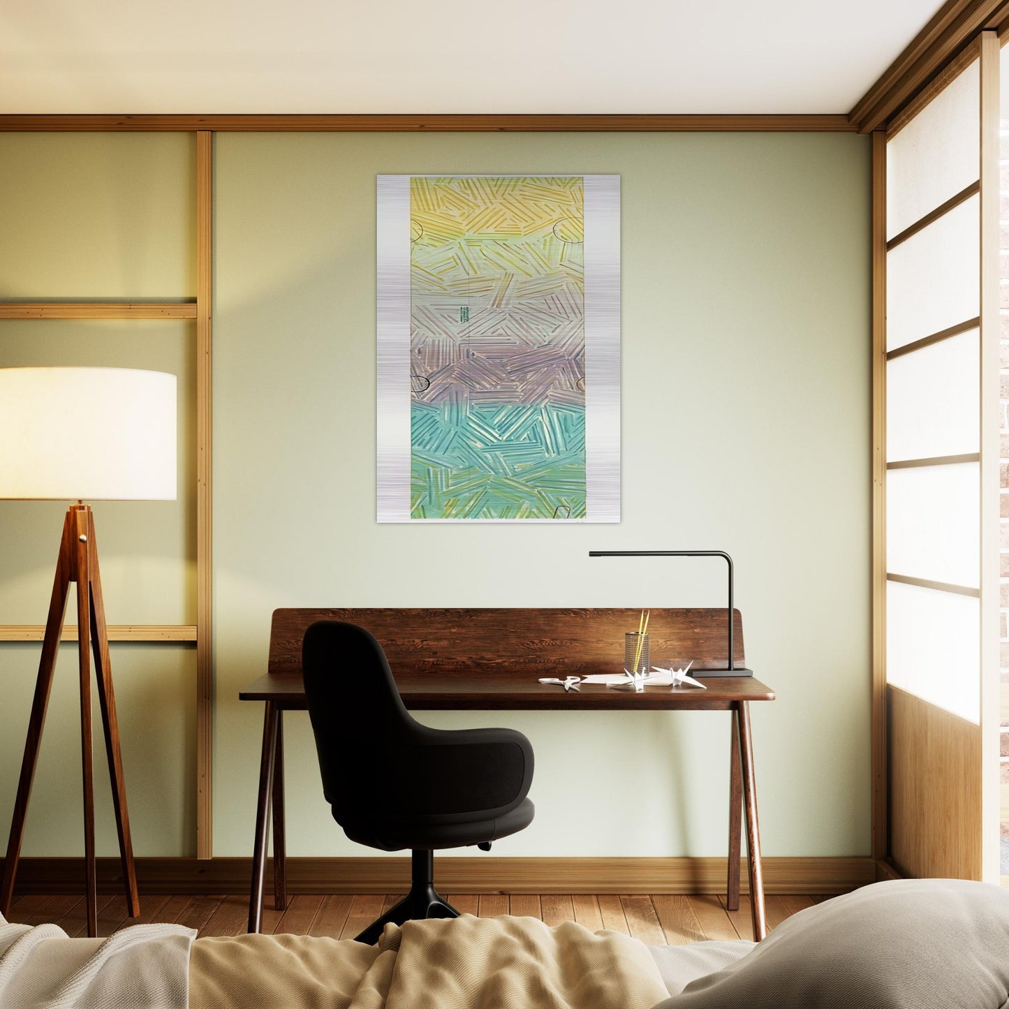 USUYUKI ULAE 211 - Jasper Johns Brushed Aluminum Print - 70x100 cm / 28x40 inches | Jasper Johns Aluminum Print | Jasper Johns Prints