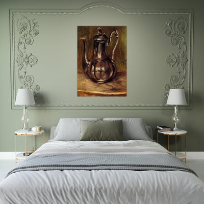 Coffee Pot - Pierre-Auguste Renoir Brushed Aluminum Print - 70x100 cm / 28x40 inches | Pierre-Auguste Renoir Aluminum Print | Pierre-Auguste Renoir Prints