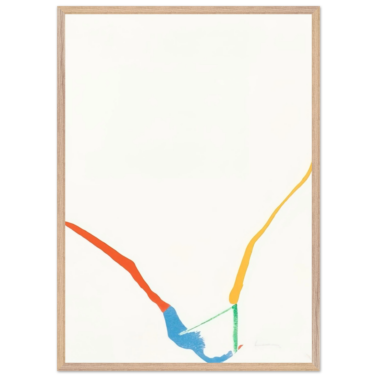 Helen Frankenthaler - What Red Lines Can Do - 1970 Wall art - 35x35 cm / 14x14 inches - Fine Art Poster-canvas - -