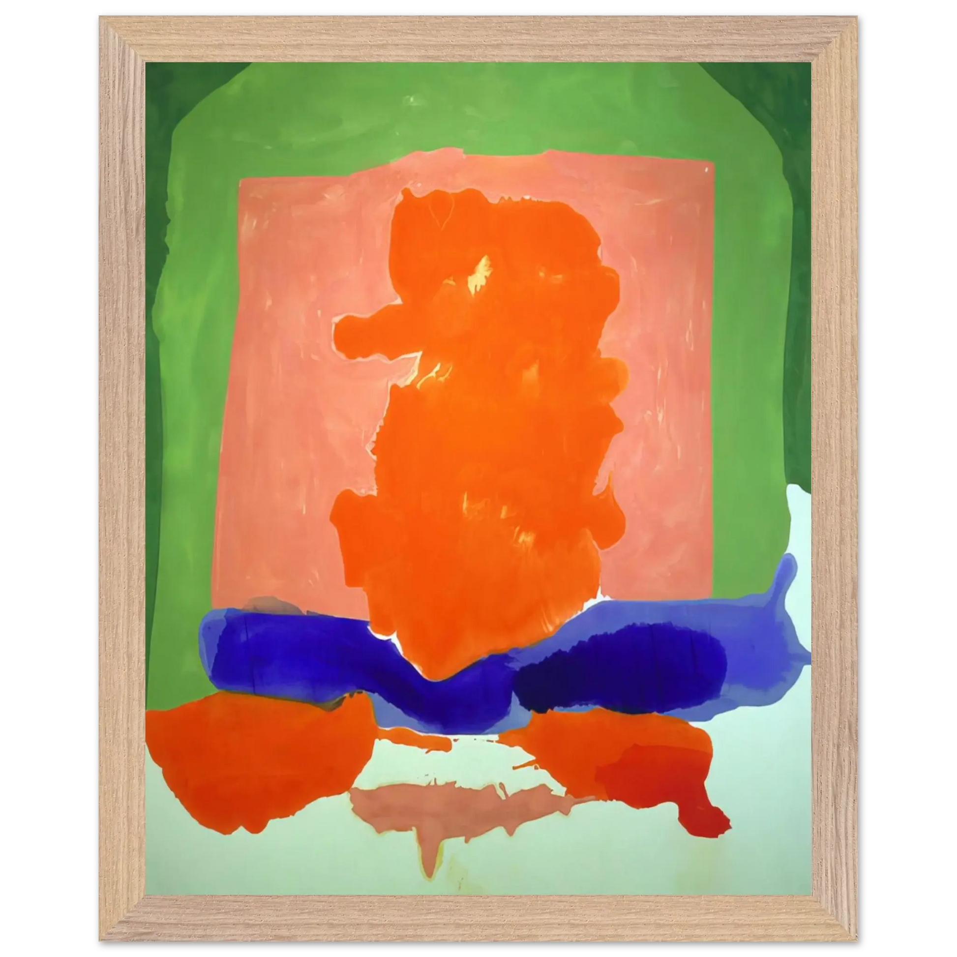 Helen Frankenthaler - Small s Paradise - 1964 Wall art - 70x100 cm / 28x40 Inches - Premium Wooden Framed Poster With Fine Art Paper - Wood frame