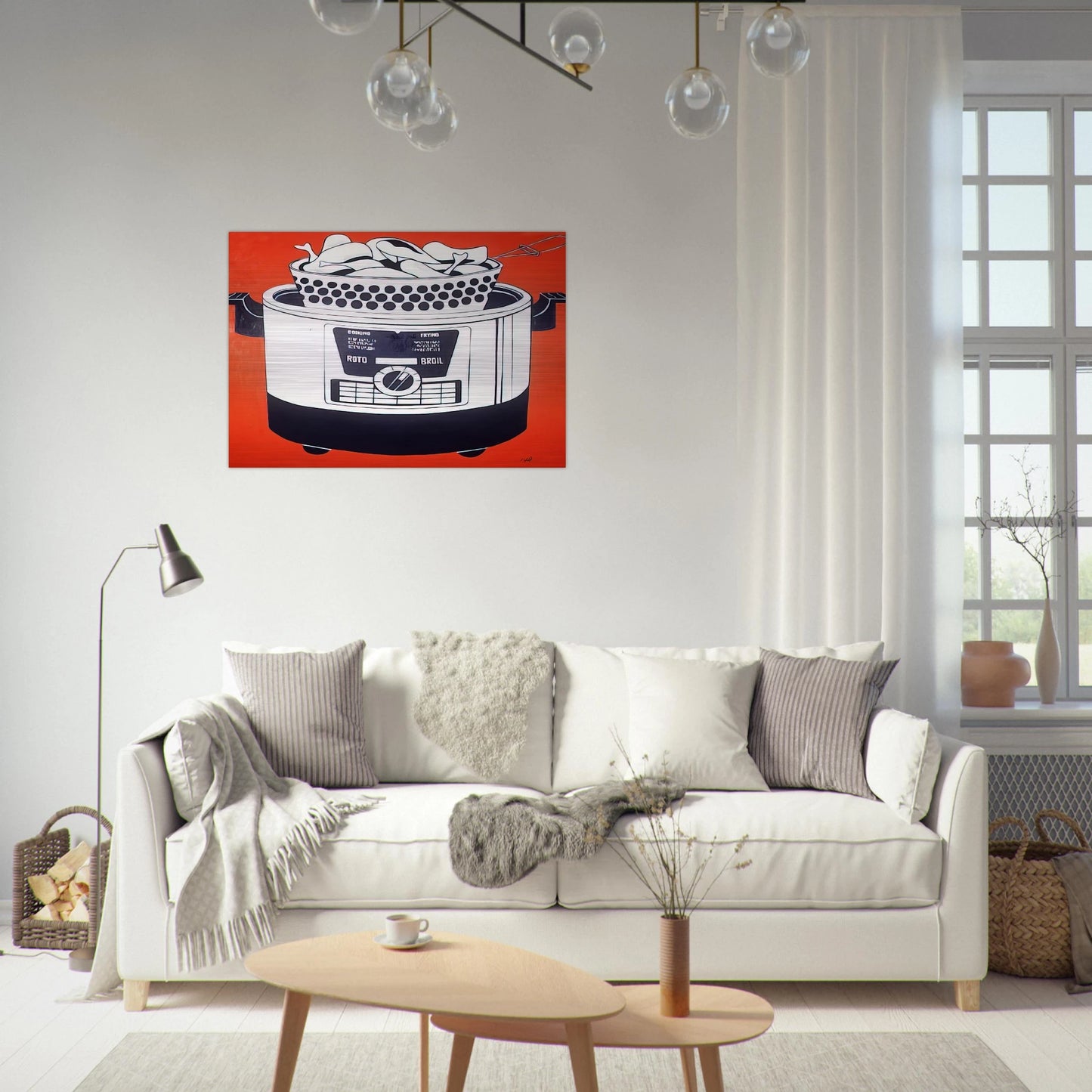 ROTO BROIL 1961 - Roy Lichtenstein Brushed Aluminum Print - 70x100 cm / 28x40 inches | Roy Lichtenstein Aluminum Print | Roy Lichtenstein Prints